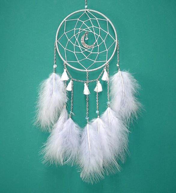Produktbild Cover-Discount DIY Bastel-Set Traumfänger Dreamcatcher Mond weiss
