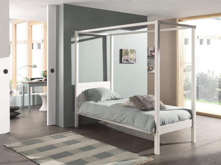 Image du produit Vipack Lit à baldaquin Pino 90 incl. ciel de lit (90 x 200 cm)