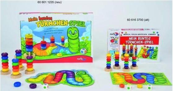 Actual product image Noris My colorful turret game (German, Italian, French, Dutch)