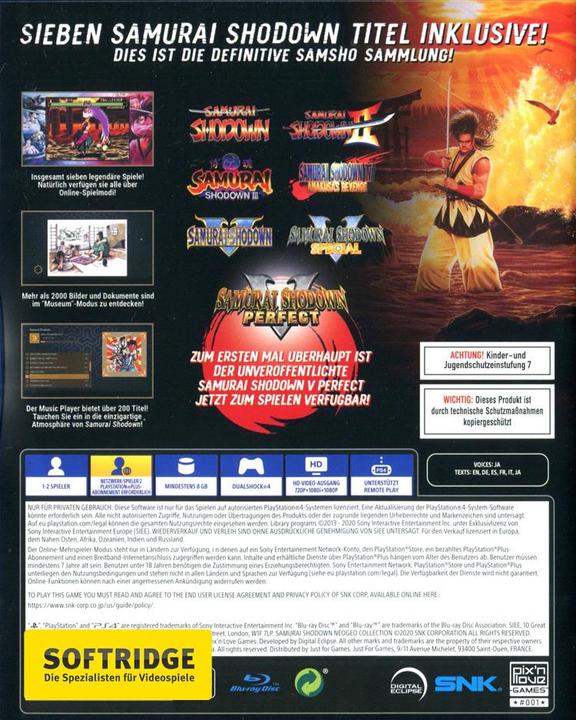 Produktbild SNK Samurai Shodown: NeoGeo Collection (PS4, Multilingual)