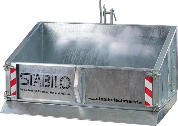 Image du produit Dema Conteneur arrière benne basculante 150cm raclette cat 1 galvanisé (320 l)