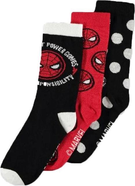 Immagine prodotto Spiderman Calze a girocollo (3Pack) (confezione da 3, 39, 42)