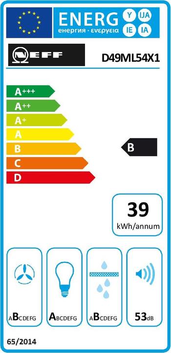 Energie-Label Neff D49ML54X1 (Flachschirmhaube)