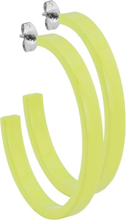 Actual product image Star Piercing Stud earrings yellow round flat 5x42 (without brass, Surgical steel 316L)