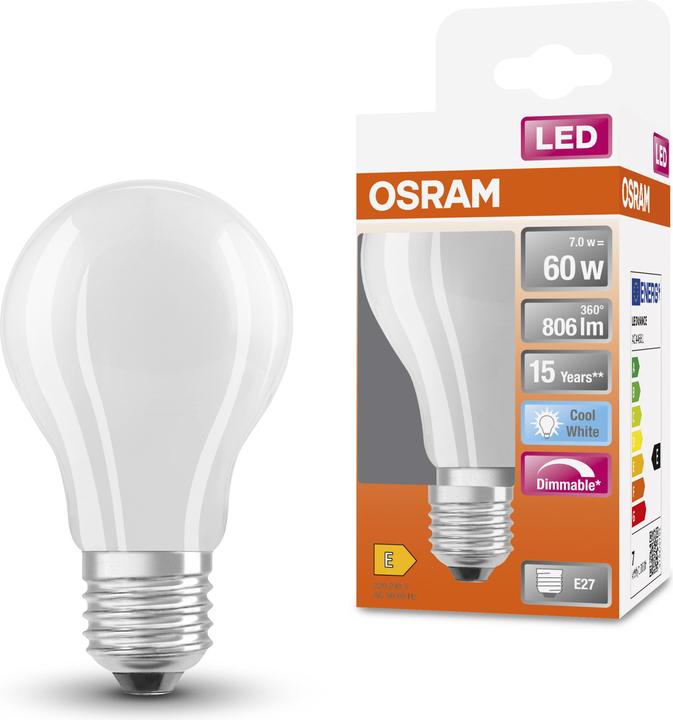 Actual product image Osram Superstar Classic A (E27, 60 W, 806 lm, 1 x, E)