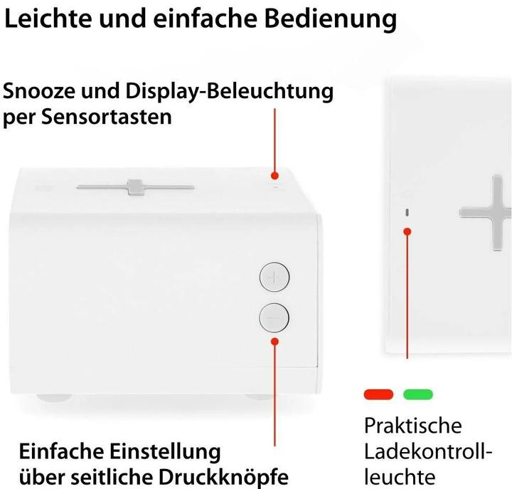 Produktbild ADE digitaler Wecker / mit Induktionsladefunktion