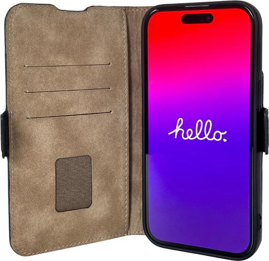 Immagine prodotto Mike Galeli Copertina per libri in vera pelle Fabio nero (Apple iPhone 15)