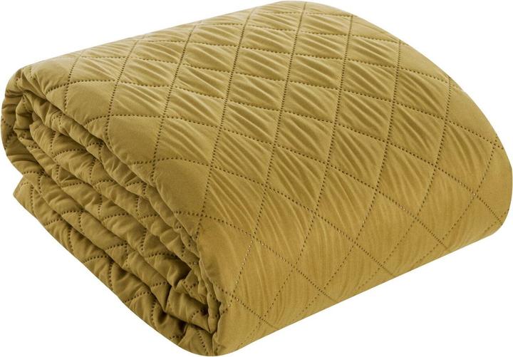 Produktbild Eurofirany DESIGN 91 Tagesdecke mit geometrischem Muster, Heisspresse ALARA/3, 220X240 cm, Farbe: Senf (220 x 240 cm)