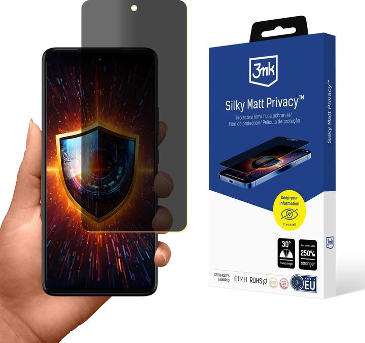 Produktbild 3MK Folia ochronna prywatyzujÄ ca matowa Silky Matt Privacy na Motorola Moto G72 (1 Stück, Motorola Moto G72)