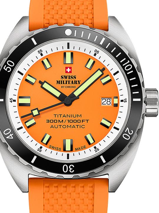 Produktbild Swiss Military SMA34100.10 Diver Titanium Automatik 42mm 30ATM (Taucheruhr, 42 mm)