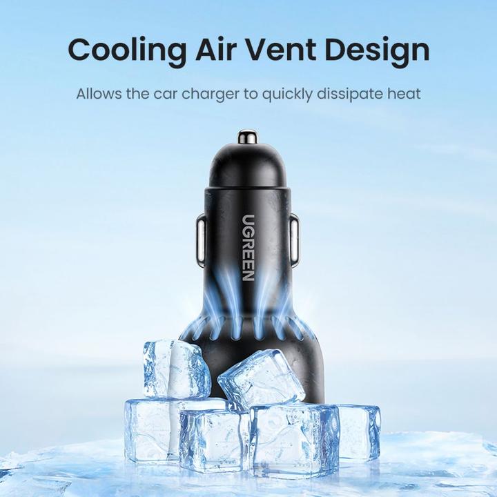 Produktbild Ugreen Fast Car Charger 130W 90413 2xUSB-C PD+USB-A