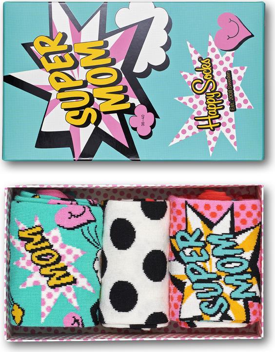 Immagine prodotto Happy Socks Scatola del veleno per la festa della mamma (confezione da 3, 36 - 40)