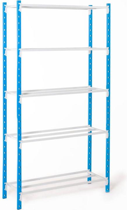 Immagine prodotto Manorga Scaffalatura plug-in, 5 ripiani in rete, vano base, capacità di carico 124 kg/scaffale, LxPxH