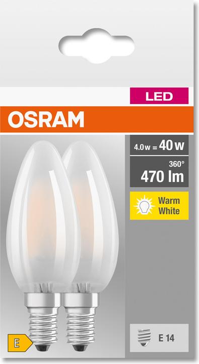 Produktbild Osram Led Base Classic B (E14, 4 W, 470 lm, 2 x, E)