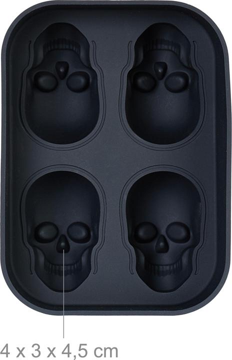 Actual product image Relaxdays 2x skull ice cube mould