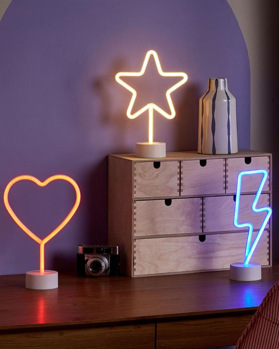 Actual product image Beliani Neon light LED decorative figure multicoloured set of 3 FLORETTA (320 lm)