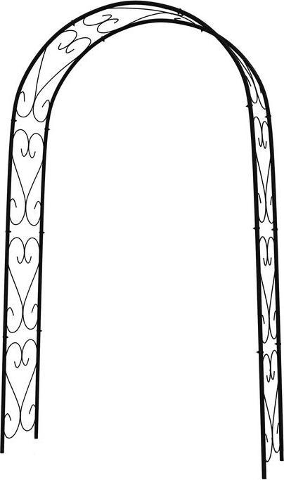 Immagine prodotto Swisshandel24 Rosenbogen Torbogen, Stahl 125x37x230 cm Gartenbogen für Kletterpflanzen Schwarz (125 cm, 37 cm)