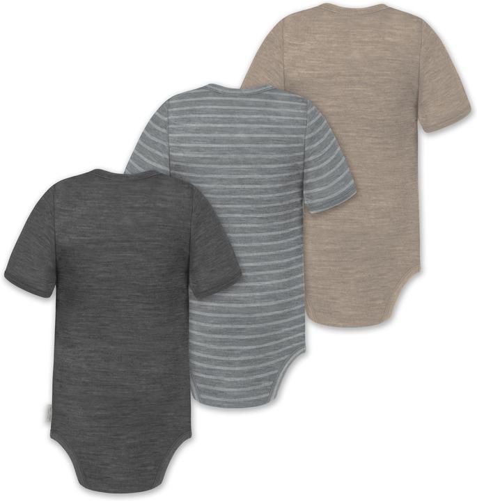 Immagine prodotto Normani Set di 3 body baby merino a maniche corte "Tihoi" - 9319 (86)