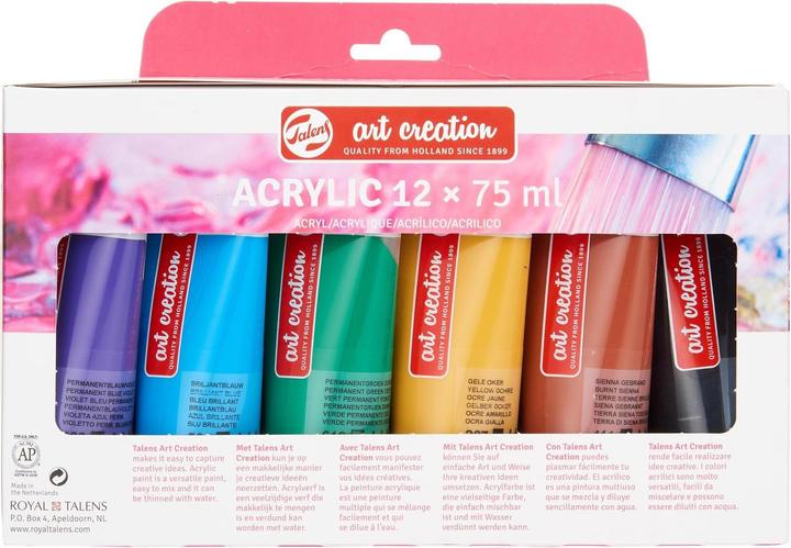 Actual product image Talens Acrylic paint 12er set (Multicoloured, 900 ml)