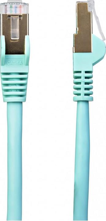 Actual product image StarTech Patch Cable Cat6a 0.5m Aqua (STP, CAT6a, 0.50 m)