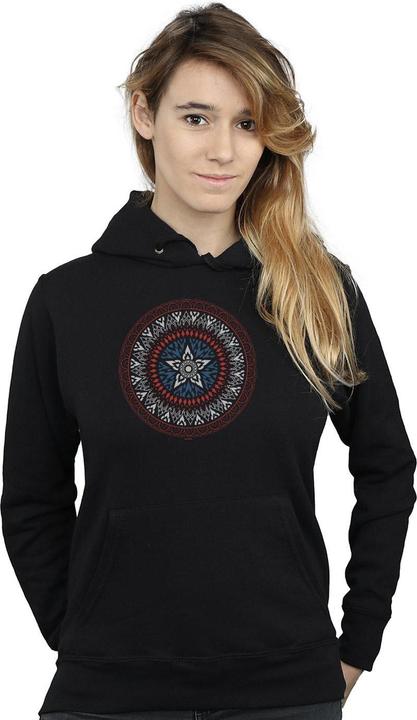 Immagine prodotto Captain America Ornamental Shield Felpa con Cappuccio Donna (XXL)