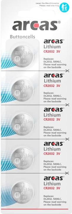 Image du produit Arcas Spécial lithium (5 pcs, CR2032, 210 mAh)