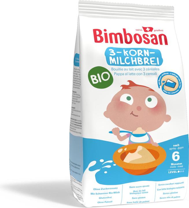 Bimbosan Organic 3-grain milk porridge (300 g)