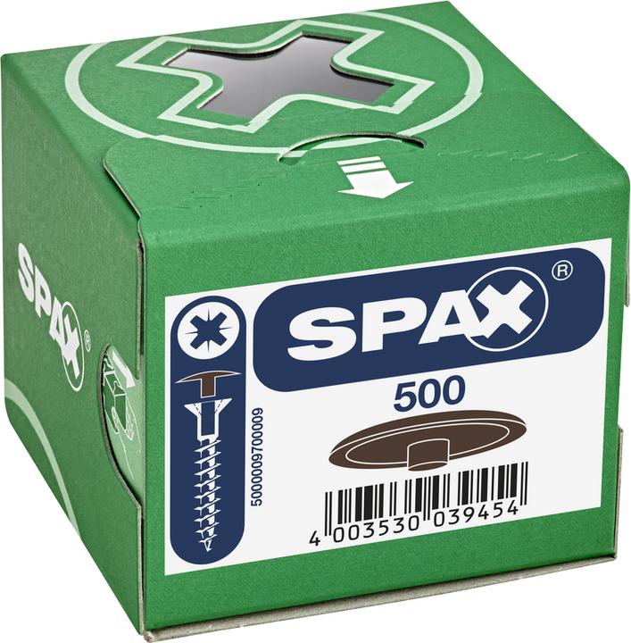 Actual product image Spax Cap R 89013 head bore mahogany plastic