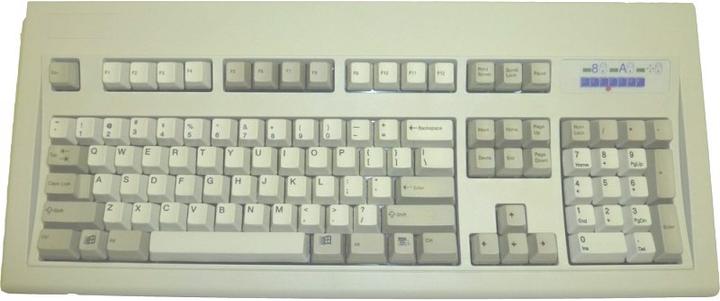 Produktbild Unicomp Tastatur mit USB-Anschluss, grau. Baugleich zu IBM Model M "Clicky Keyboard", D-CH (DE, Kabelgebunden)
