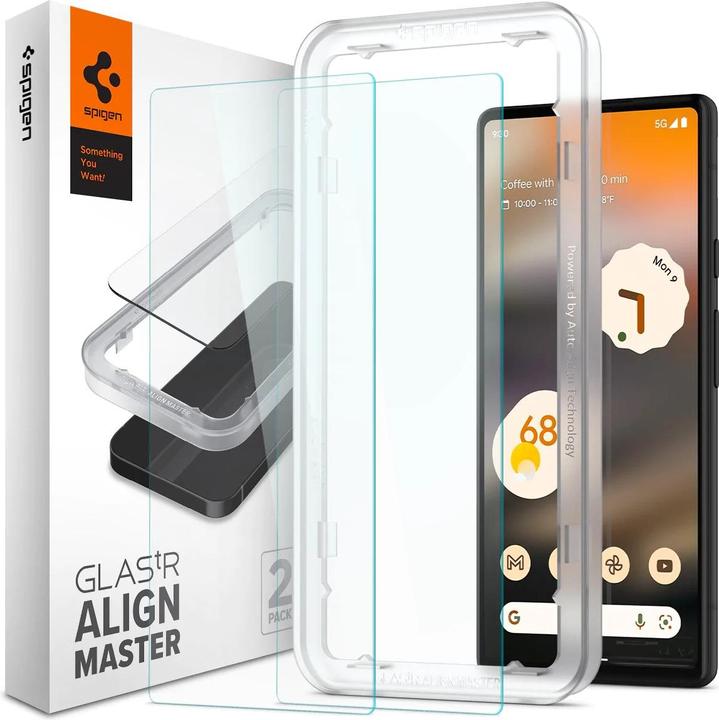 Productafbeelding Spigen ALM Glas.Tr Google Pixel 6A 2szt. szkło hartowane AGL04695 (2 Stuk, Google Pixel 6a)