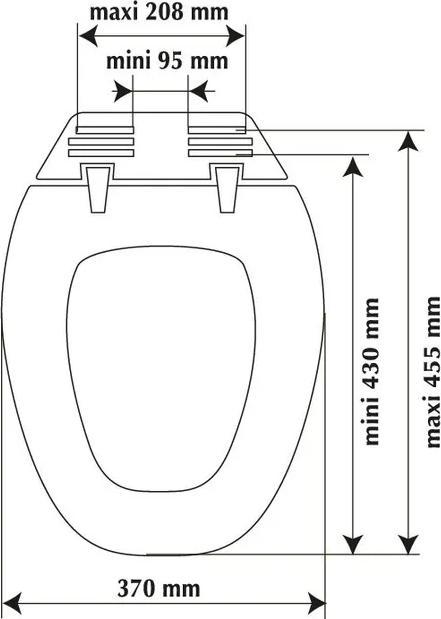 Immagine prodotto Allibert wc-bril BACCARA - senza fili - facile da usare - antibatterico - con gelatina