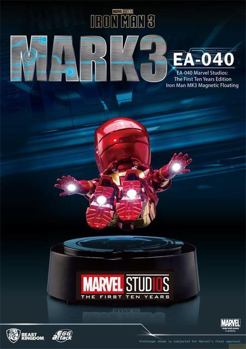 Produktbild Beast Kingdom Iron Man 3 Egg Attack Schwebe-Modell Iron Man Mark III 16 cm