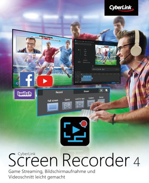 Produktbild CyberLink Screen Recorder 4 ESD (1 User, 1 Geräte/User, 12 Monate)