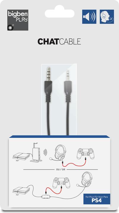 Produktbild Bigben PS4 Chat Cable for PS3 Turtle Beach Headsets
