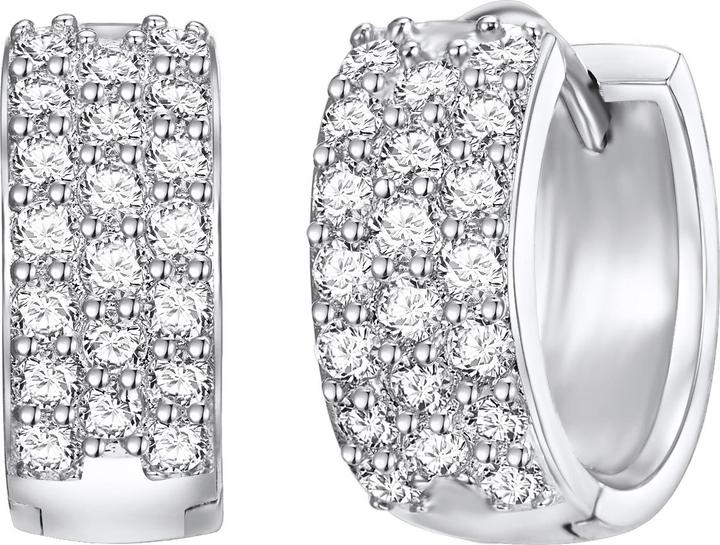 Lulu & Jane Damen Messing Zirkonia silber - 29441 (Messing)