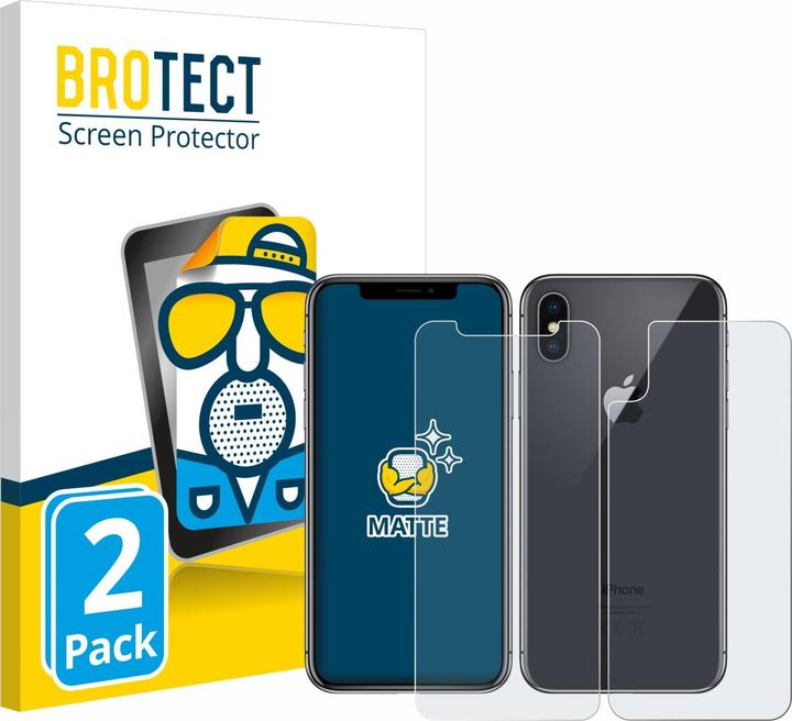 Actual product image BROTECT Anti-glare screen protector matt (2 Piece, Apple iPhone X)