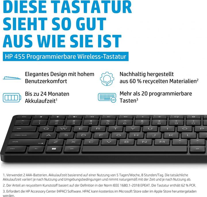 Image du produit HP 455 Clavier programmable (DE, Filaire)