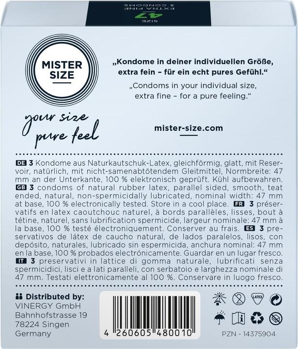 Actual product image Mister Size Basic Skin (3 pcs.)