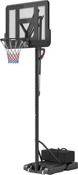 Swisshandel24 Basketballkorb Outdoor, Verstellbare Korbhöhe 230-305 cm, mit Rädern, Gewicht