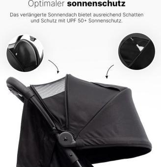 Productafbeelding Hamilton by yoop Kinderwagen S1 Plus Schwarz - Leichtgewicht Buggy - MagicFold™ Technology