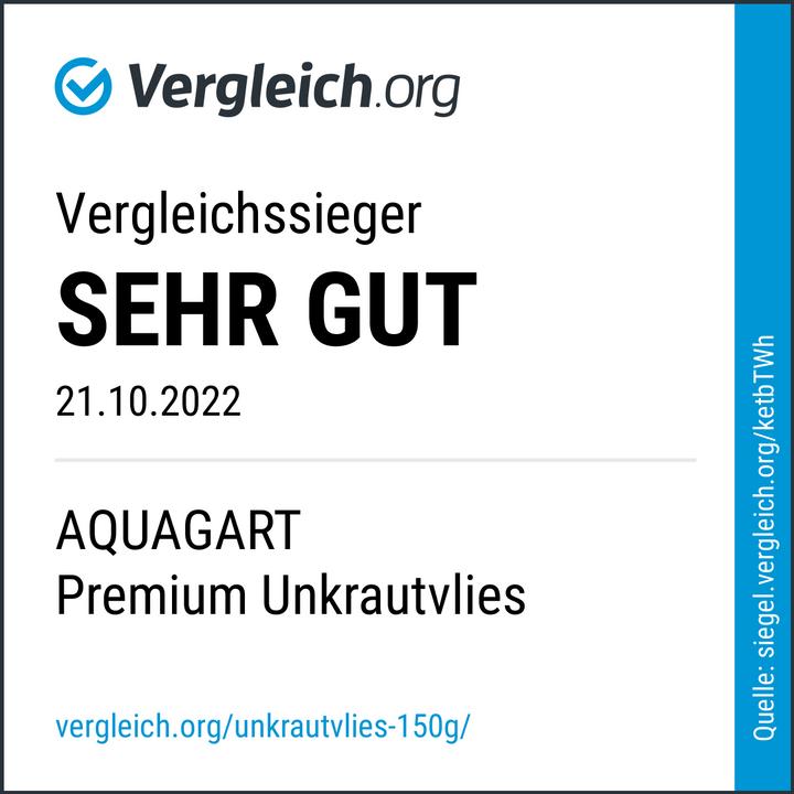 Image du produit Aquagart 150m² Gartenvlies Unkrautvlies Vlies 150g 1,5m breit PES