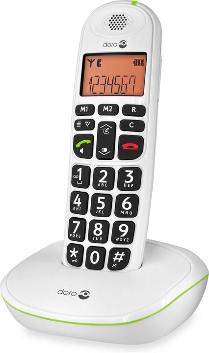 Immagine prodotto Doro PhoneEasy 100w, telefono analogico/DECT, cornetta senza fili, vivavoce, 20 voci, ID chiamante, W