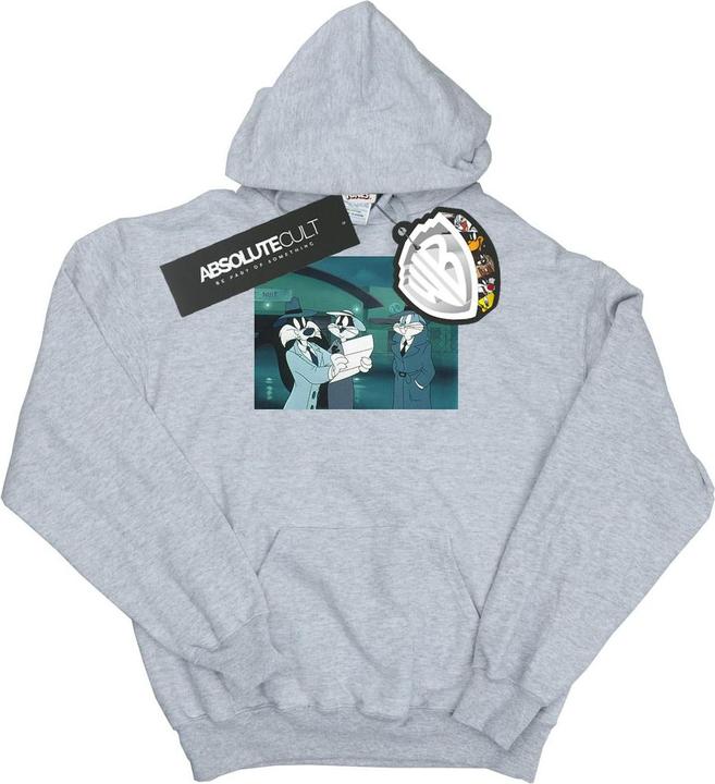 Actual product image Looney Tunes Mens Bugs Bunny Sylvester Letter Hoodie (L)