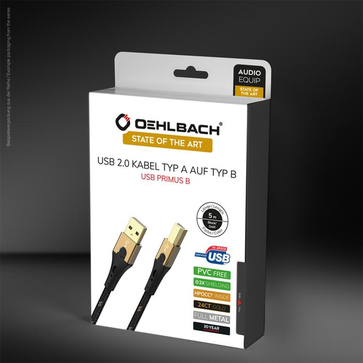 Produktbild Oehlbach USB Primus Kabel 2.0 Typ A B 10m (10 m, USB 2.0)