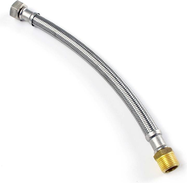 Produktbild XPOtool Flexschlauch 300mm DN8 Panzerschlauch 3/4"  AG 26,44mm 3/8"  ÜM 14,95mm