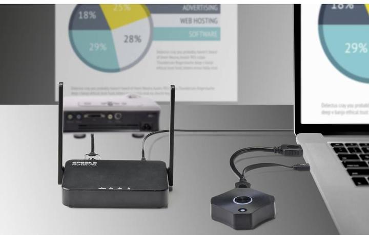 Actual product image SpeaKa Professional Full HD wireless HDMI presentation system (30 m)