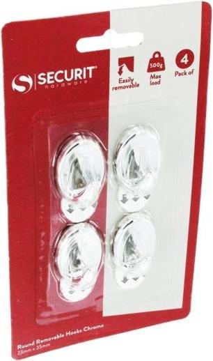 Produktbild Securit Chrom Abnehmbare Haken (4erPack)