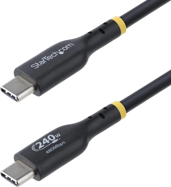 StarTech com Câble de Recharge USB-C de 4m, Cordon USB-C Certifié USB-IF, 240W PD EPR, Câble Chargeu (4 m, USB 2.0, 240 W)