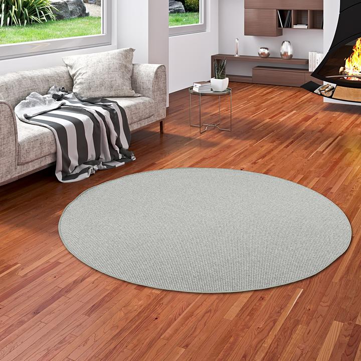 Actual product image Bentzon Natural Flatweave Carpet Round in 6 Colors 4 Sizes (160 x 160 cm)