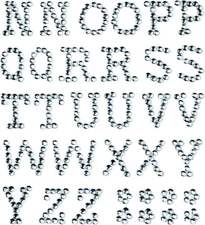 Actual product image Glorex P&D letter 13mm N-Z crystal self-adhesive (2 pcs each)